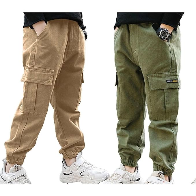 Kids Cotton Cargo Trousers