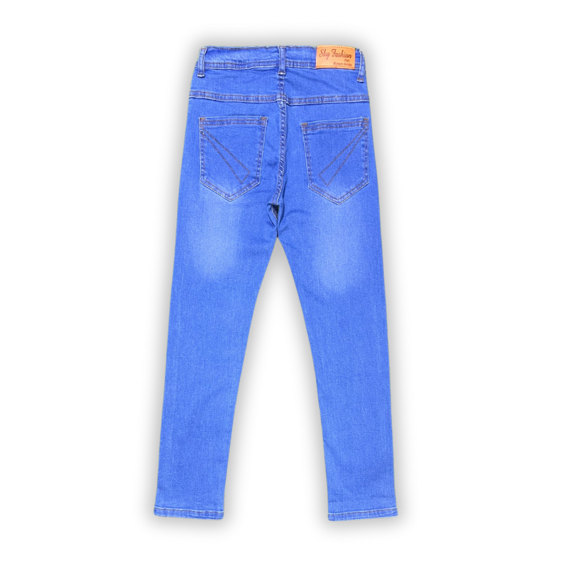 Premium Stretch Sky Denim Jeans for Kids