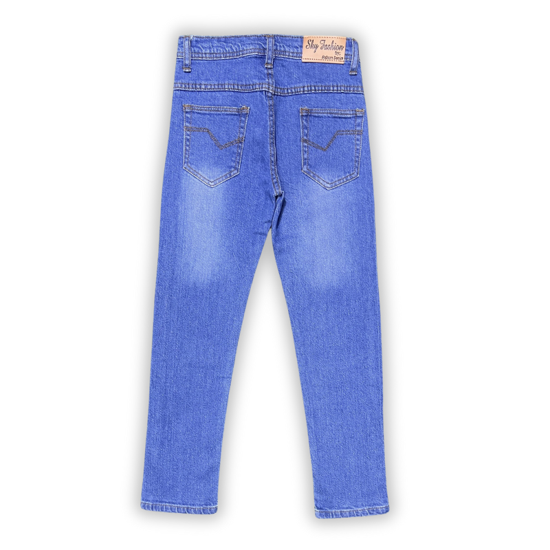 Premium Stretch Mid Blue Denim Jeans for Kids